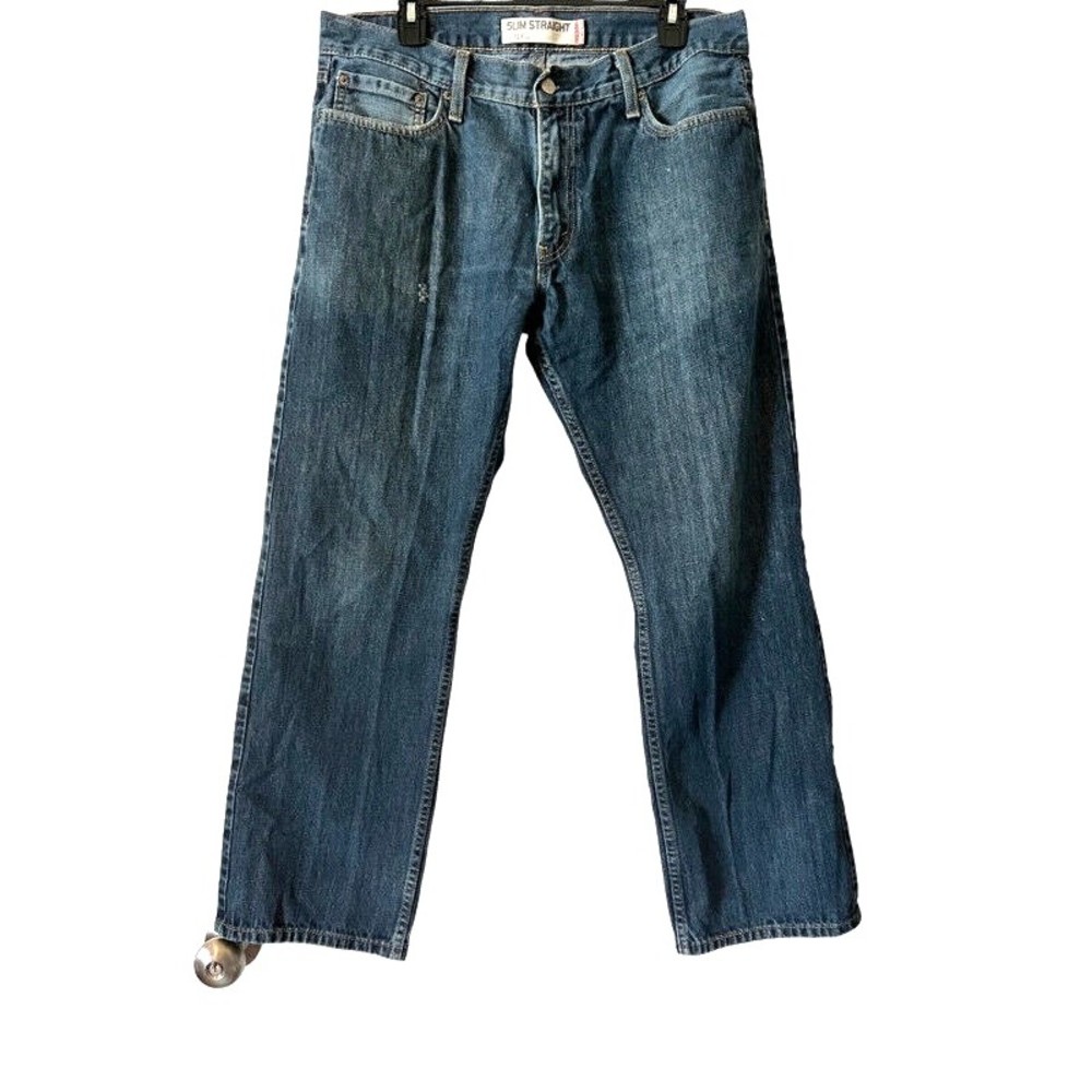 Men’s 36x30 Levis 514 Blue Slim Straight Denim Medium Wash Jeans